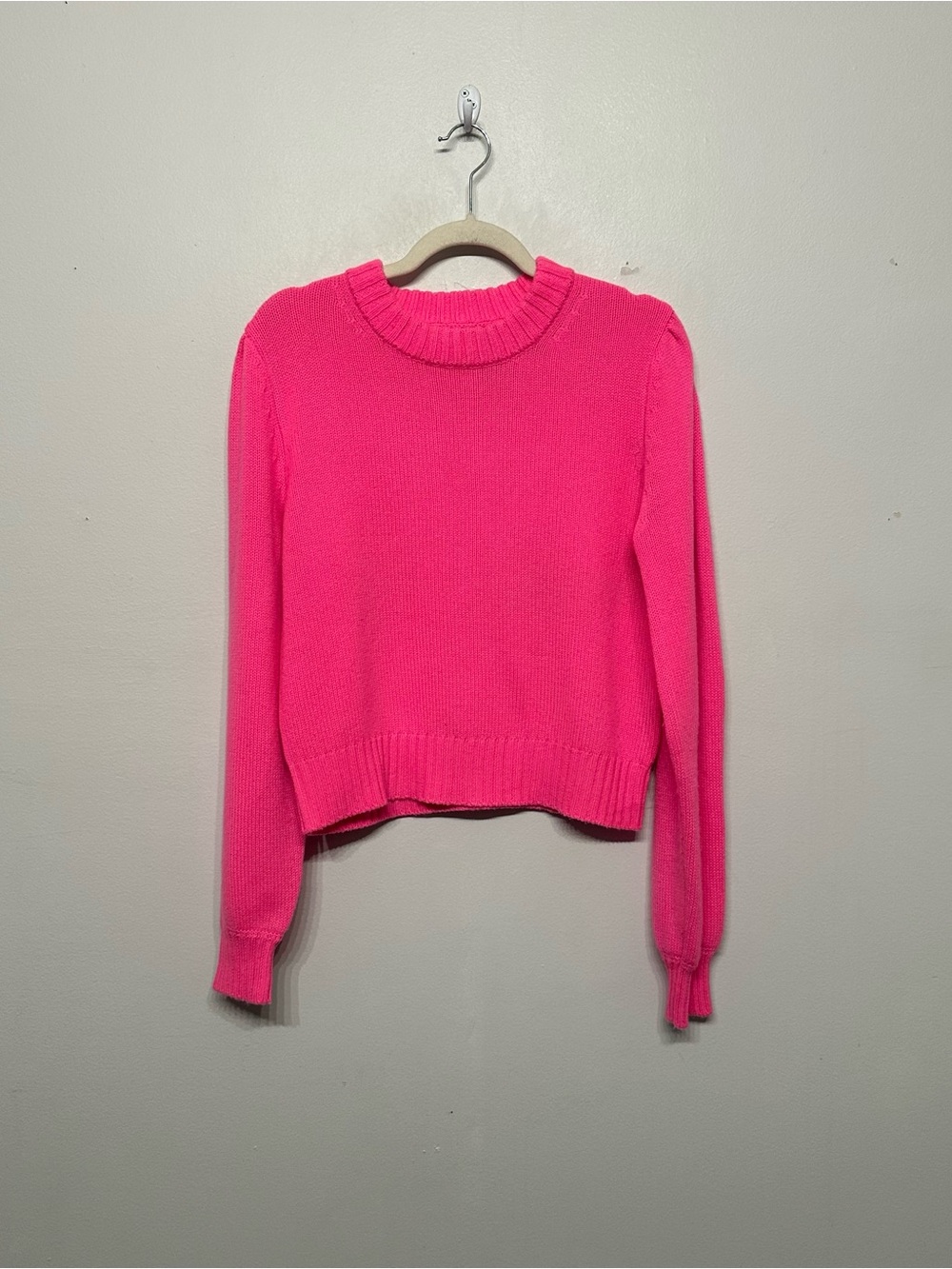 Jumper 1234 Wool Cashmere Balloon Sleeve Sweater Pink 6